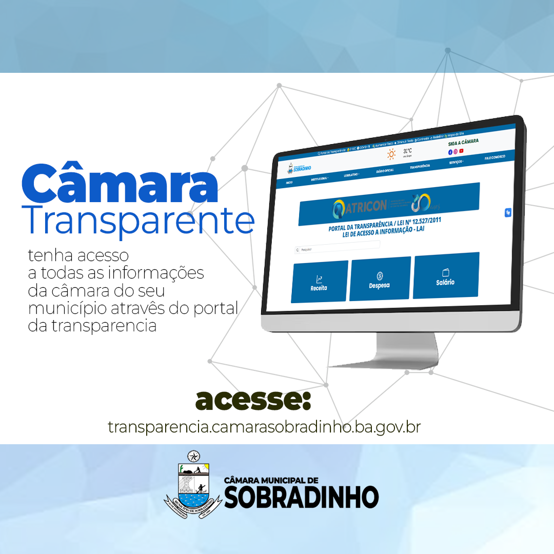 Novo portal da Câmara Municipal de Sobradinho - Ba